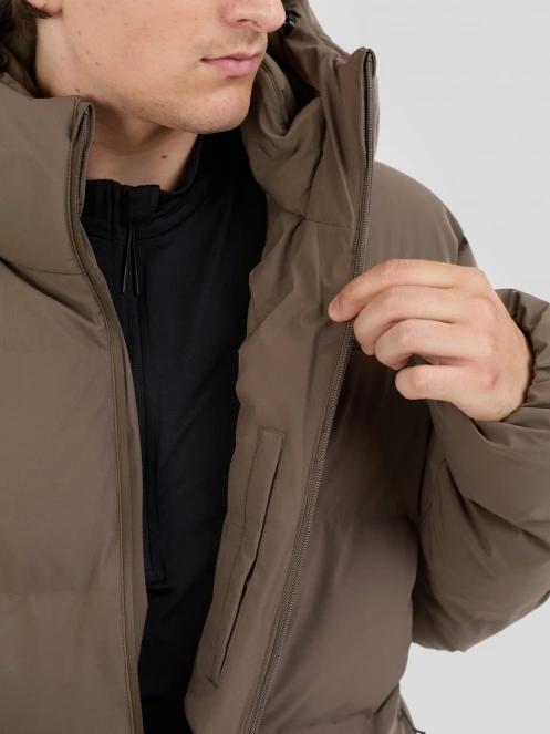 Fundango Newport Puffer Jacket férfi steppelt télikabát barna színben 10