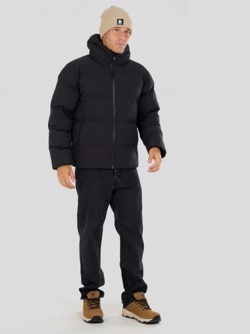 Fundango Newport Puffer Jacket férfi steppelt télikabát fekete színben 4
