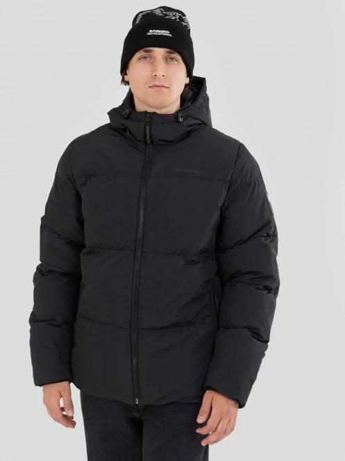 Fundango Ewan II Puffer Jacket férfi steppelt télikabát fekete színben 2
