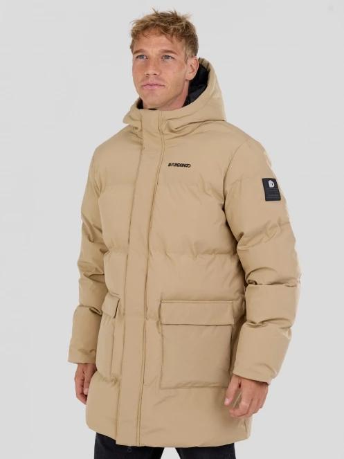 Fundango Nordvik Parka Jacket férfi steppelt télikabát sárga színben 2