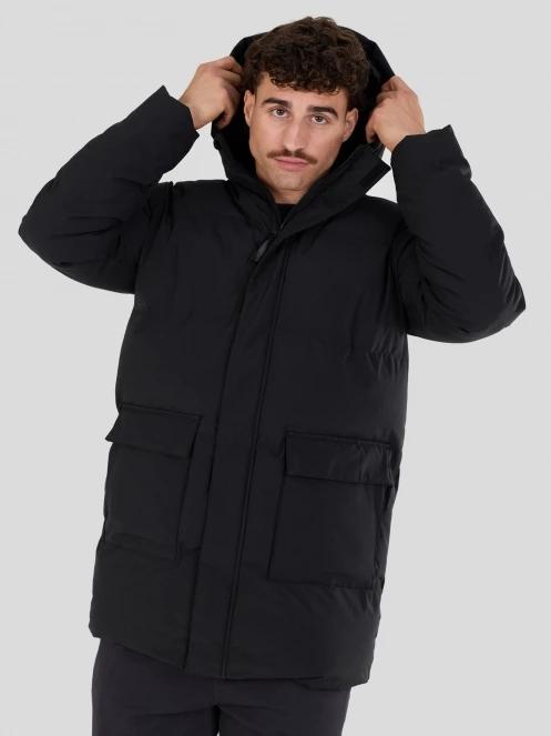 Fundango Nordvik Parka Jacket férfi steppelt télikabát fekete színben 2