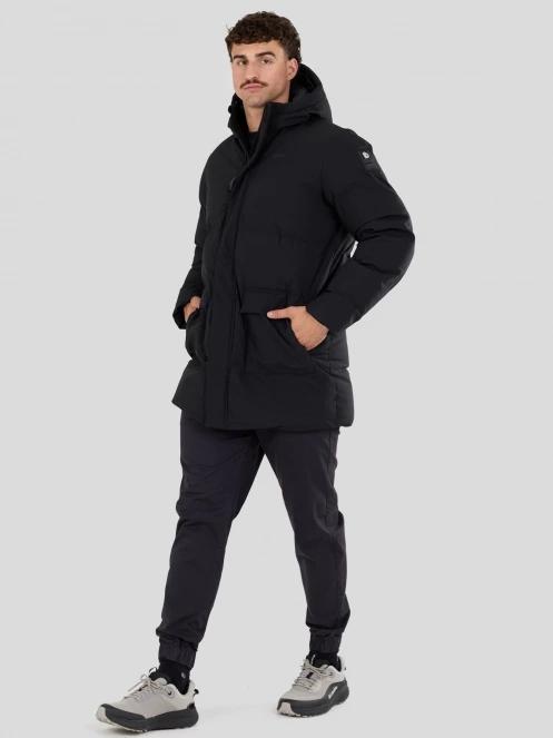 Fundango Nordvik Parka Jacket férfi steppelt télikabát fekete színben 4