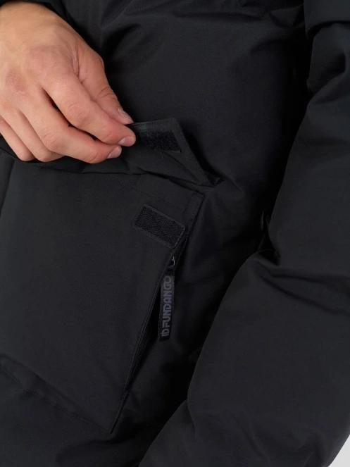 Fundango Nordvik Parka Jacket férfi steppelt télikabát fekete színben 7