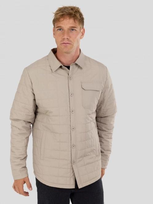 Fundango Grido Padded Shirt Jacket férfi ingkabát homok színben 5