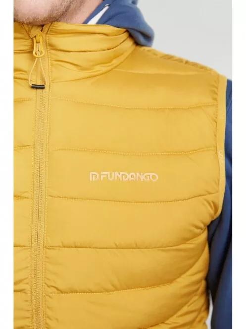 Fundango Hollow Padded Vest férfi mellény sárga színben 4