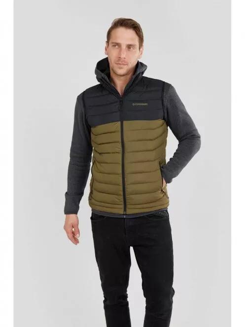 Fundango Hollow Padded Vest férfi mellény oliva színben 2