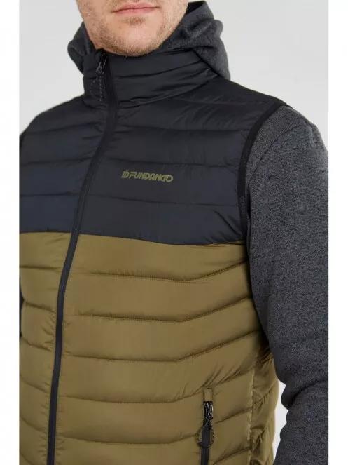 Fundango Hollow Padded Vest férfi mellény oliva színben 4