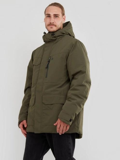 Fundango Perill Parka Jacket férfi utcai kabát oliva színben 2