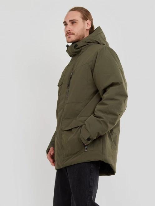 Fundango Perill Parka Jacket férfi utcai kabát oliva színben 5