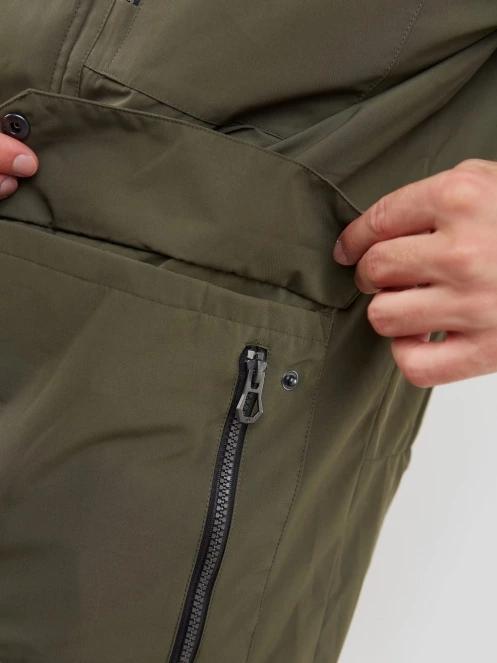 Fundango Perill Parka Jacket férfi utcai kabát oliva színben 8