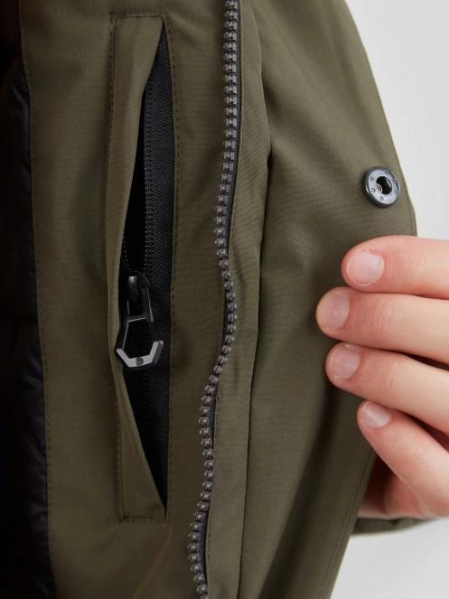 Fundango Perill Parka Jacket férfi utcai kabát oliva színben 9