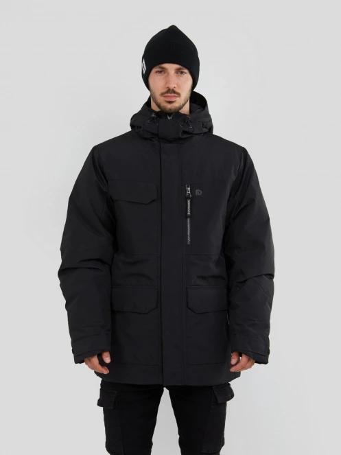 Fundango Perill Parka Jacket férfi utcai kabát fekete színben 2