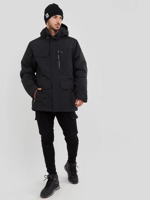 Fundango Perill Parka Jacket férfi utcai kabát fekete színben 4