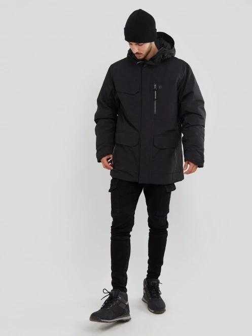 Fundango Perill Parka Jacket férfi utcai kabát fekete színben 5