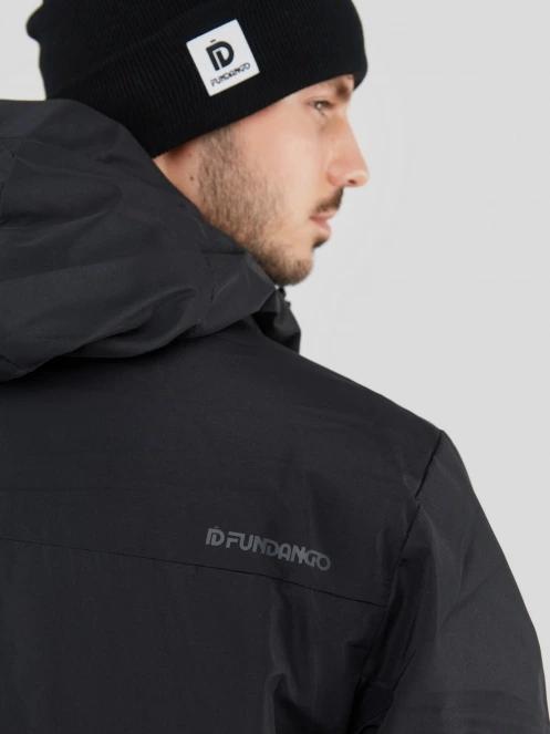 Fundango Perill Parka Jacket férfi utcai kabát fekete színben 8