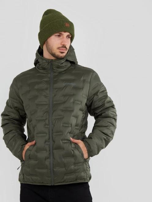Fundango Smoke Hooded Jacket férfi utcai kabát oliva színben 2