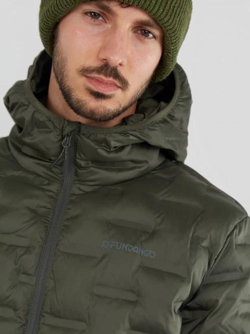 Fundango Smoke Hooded Jacket férfi utcai kabát oliva színben 6