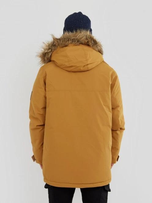Fundango Spirit Parka Jacket férfi télikabát barna színben 3