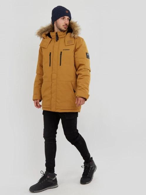 Fundango Spirit Parka Jacket férfi télikabát barna színben 4