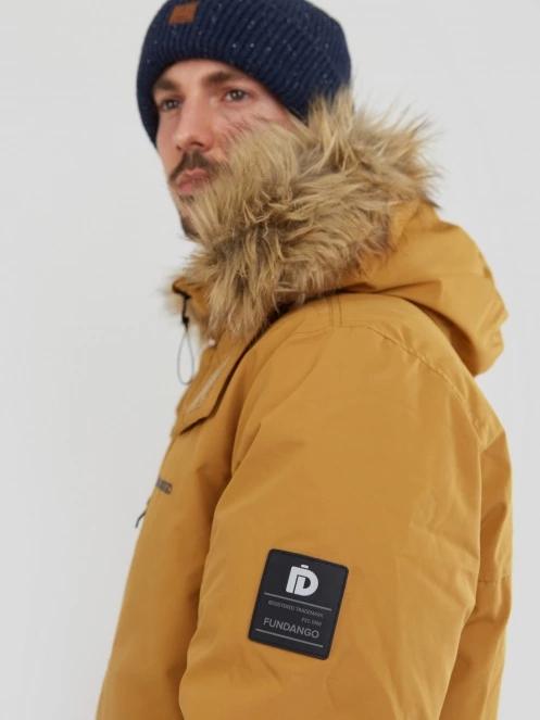 Fundango Spirit Parka Jacket férfi télikabát barna színben 6