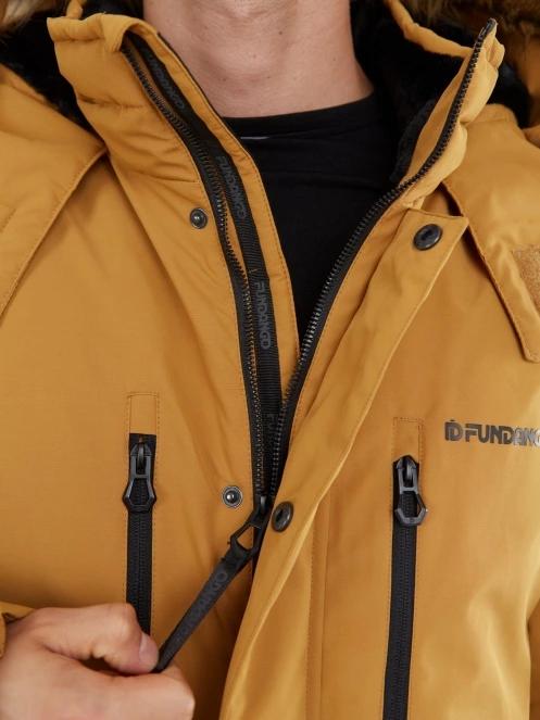 Fundango Spirit Parka Jacket férfi télikabát barna színben 7