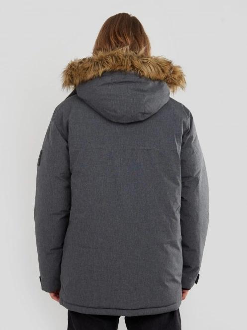 Fundango Spirit Parka Jacket férfi télikabát szürke színben 3