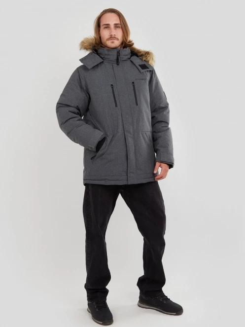 Fundango Spirit Parka Jacket férfi télikabát szürke színben 4