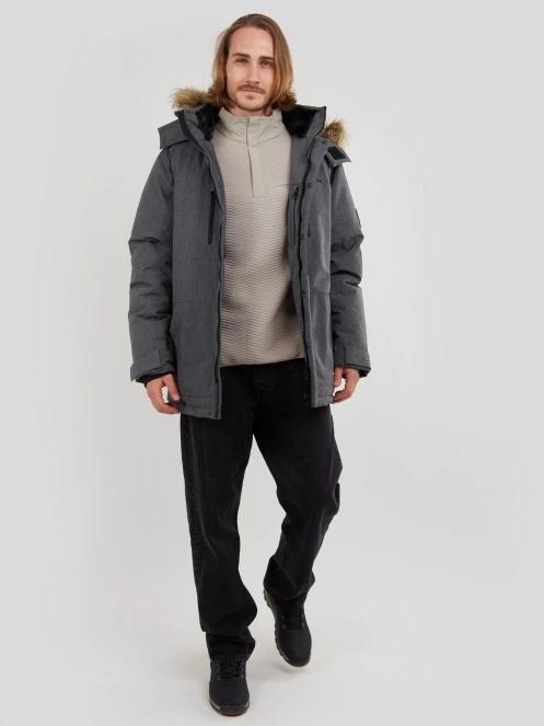 Fundango Spirit Parka Jacket férfi télikabát szürke színben 5