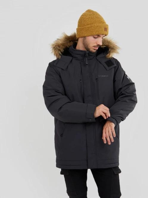 Fundango Spirit Parka Jacket férfi télikabát fekete színben 5