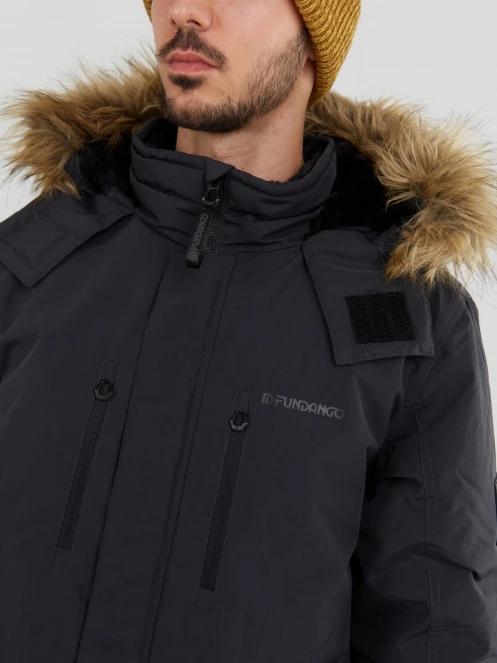 Fundango Spirit Parka Jacket férfi télikabát fekete színben 6