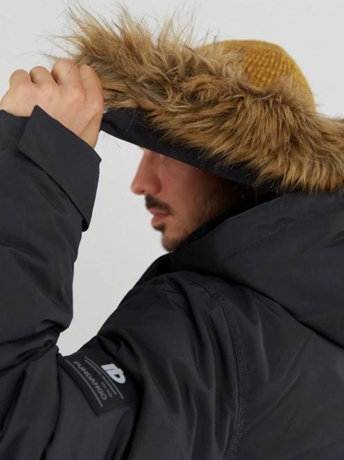 Fundango Spirit Parka Jacket férfi télikabát fekete színben 9