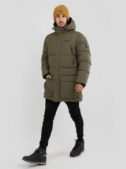 Fundango Spirit Puffer Jacket férfi télikabát oliva színben 4