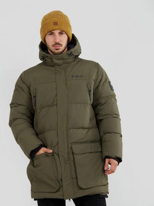 Fundango Spirit Puffer Jacket férfi télikabát oliva színben 5