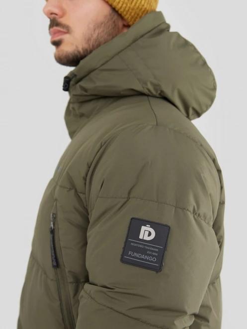 Fundango Spirit Puffer Jacket férfi télikabát oliva színben 7