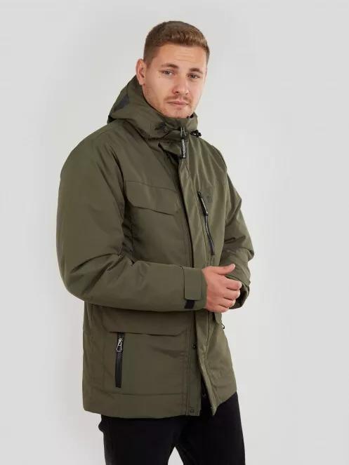 Fundango Perill Parka Jacket férfi utcai kabát oliva színben 2