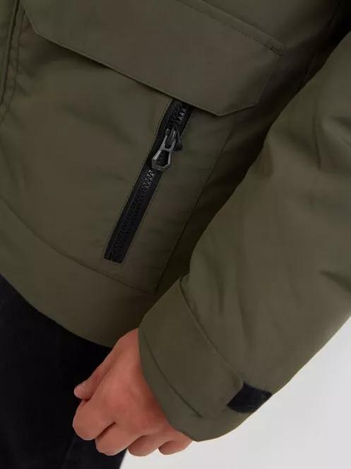 Fundango Perill Parka Jacket férfi utcai kabát oliva színben 4