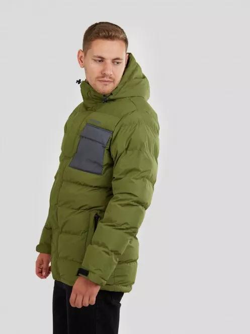 Fundango Lavis Padded Jacket férfi utcai kabát oliva színben 4