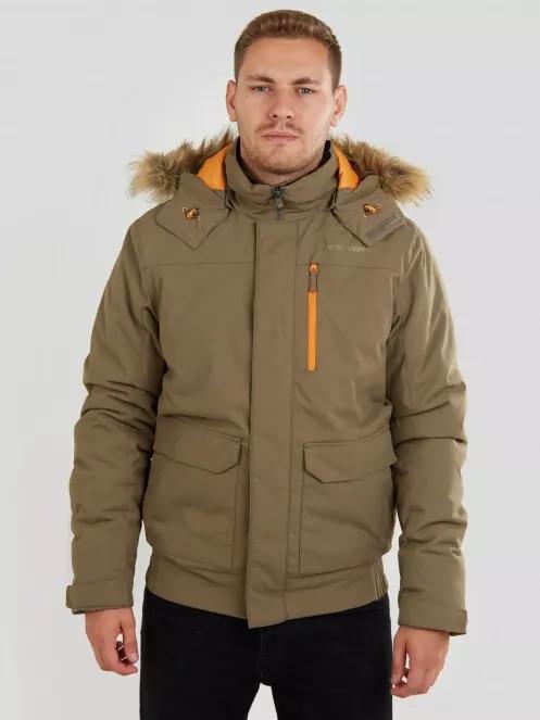 Fundango Carbone Bomber Jacket férfi utcai kabát barna színben 2