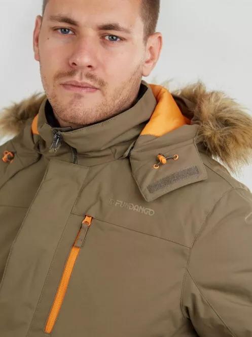 Fundango Carbone Bomber Jacket férfi utcai kabát barna színben 5