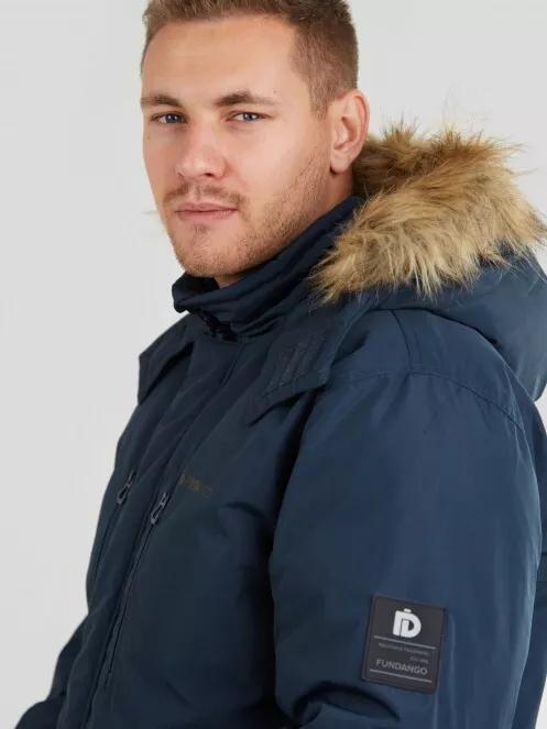 Fundango Spirit Parka Jacket férfi télikabát sötétkék színben 4