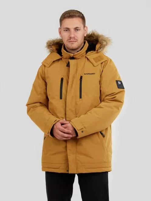 Fundango Spirit Parka Jacket férfi télikabát barna színben 2