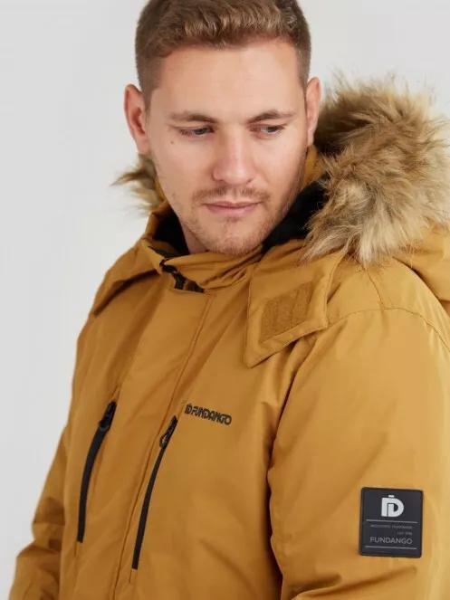 Fundango Spirit Parka Jacket férfi télikabát barna színben 4