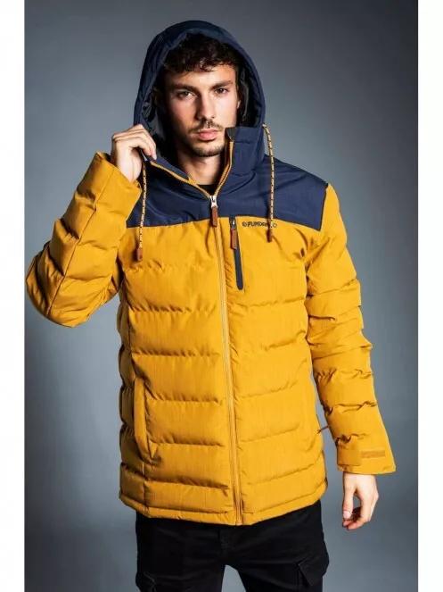 Fundango PASSAT Padded Jacket férfi utcai kabát sárga színben 6
