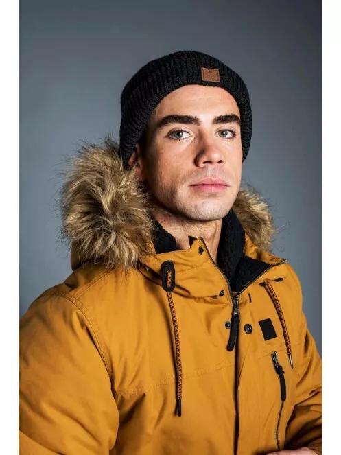 Fundango CORK Parka Jacket férfi télikabát barna színben 4