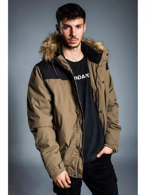 Fundango CARBONE Bomber Jacket férfi utcai kabát oliva színben 2