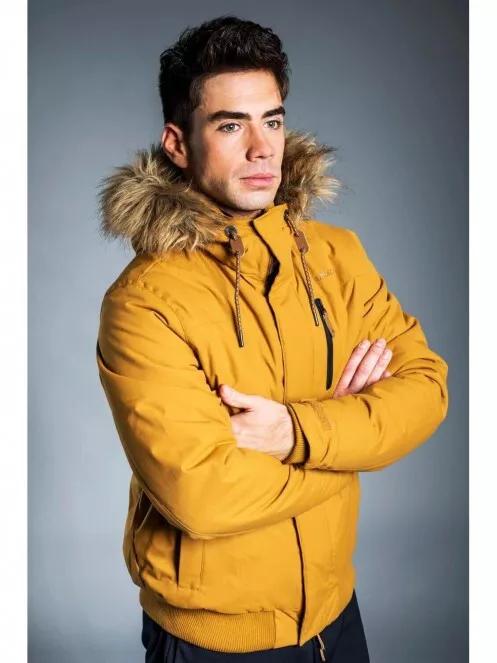 Fundango CARBONE Bomber Jacket férfi utcai kabát sárga színben 4