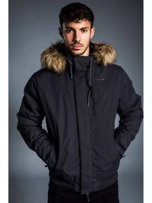 Fundango CARBONE Bomber Jacket férfi utcai kabát fekete színben 2