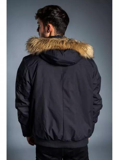 Fundango CARBONE Bomber Jacket férfi utcai kabát fekete színben 3