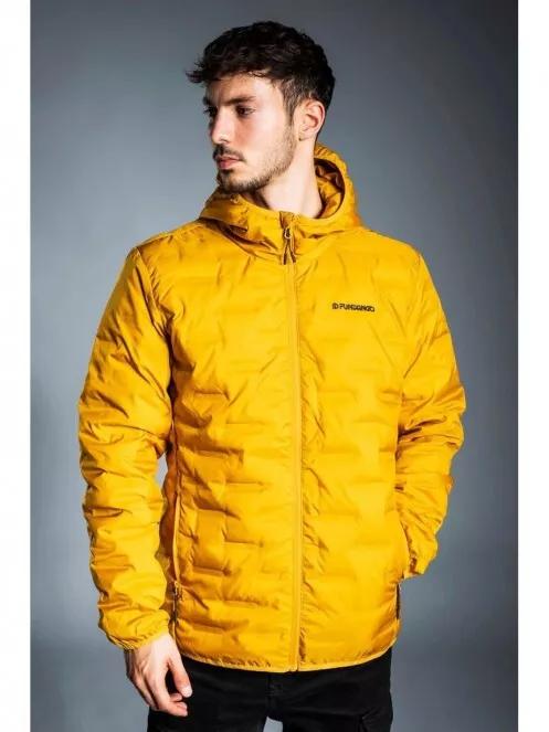 Fundango SMOKE Hooded Down Jacket férfi utcai kabát sárga színben 2