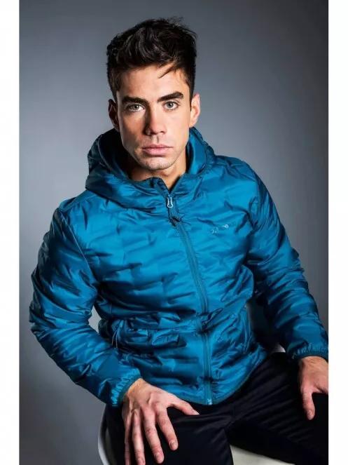Fundango SMOKE Hooded Down Jacket férfi utcai kabát kék színben 4